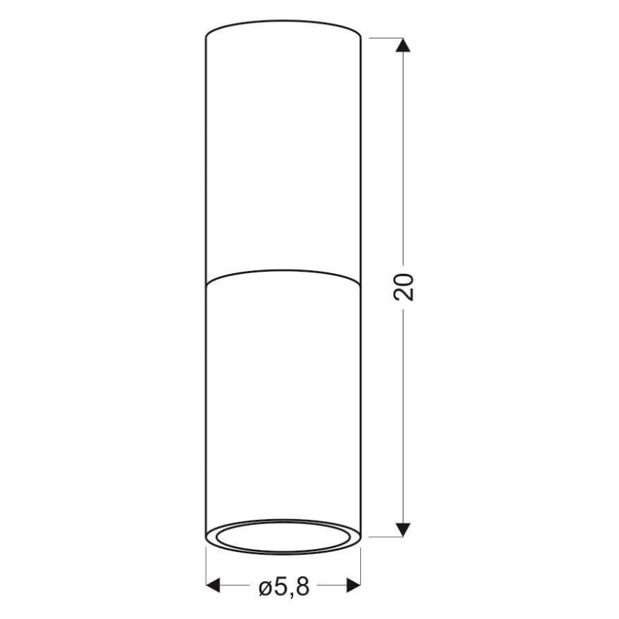 Takbelysning TUBA 1xGU10/15W/230V