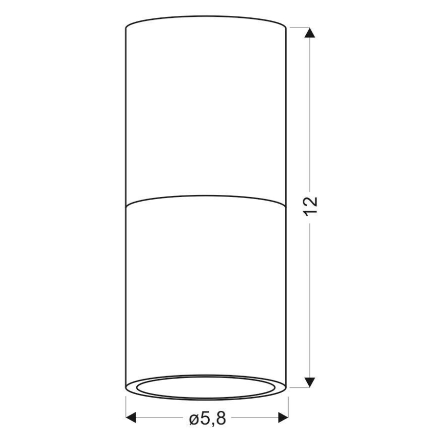 Takbelysning TUBA 1xGU10/50W/230V svart
