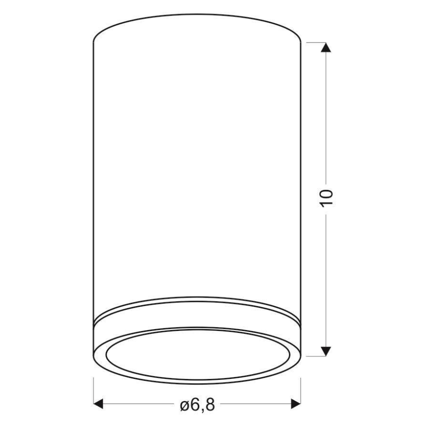 Takbelysning TUBA GU10/15W/230V