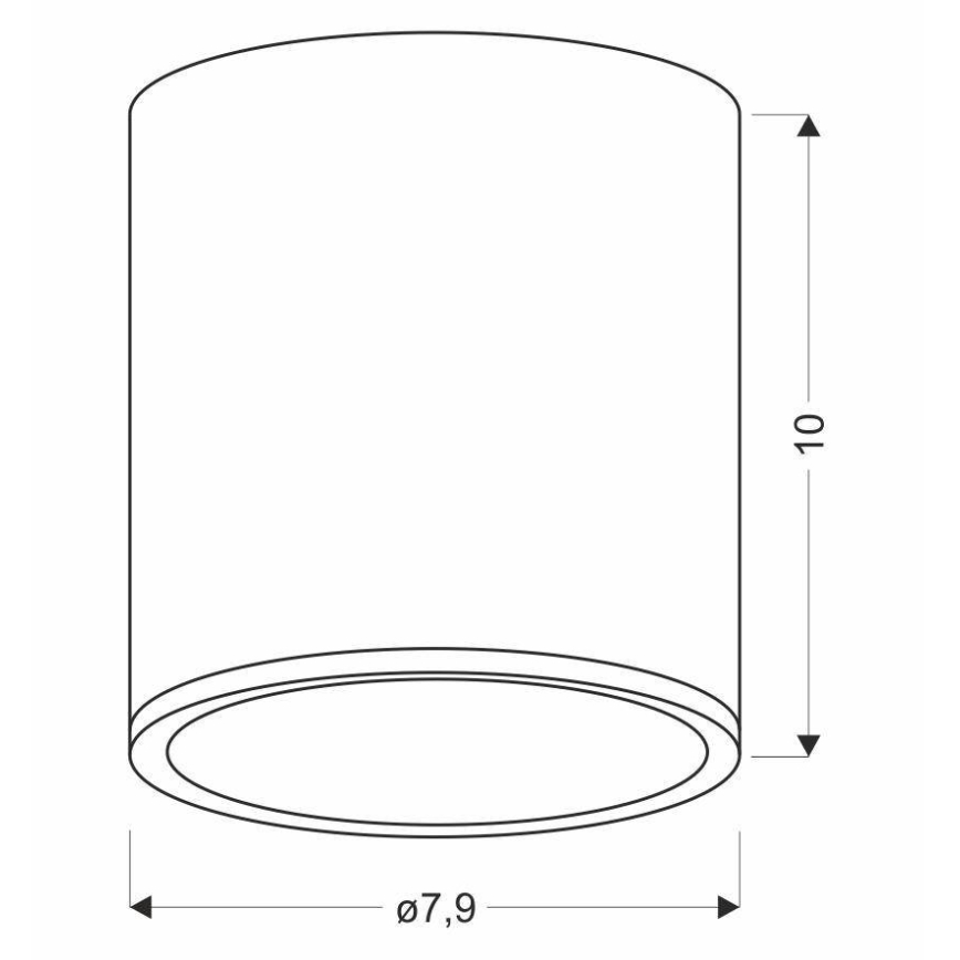 Takbelysning TUBA GU10/15W/230V