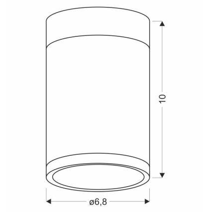 Takbelysning TUBA GU10/15W/230V
