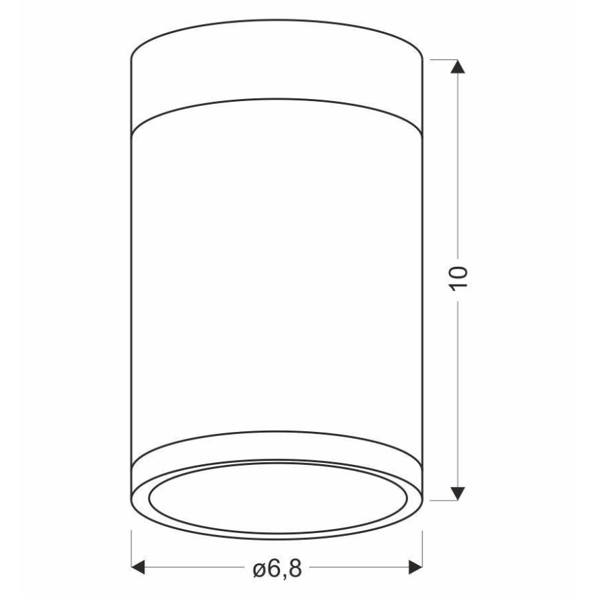 Takbelysning TUBA GU10/15W/230V