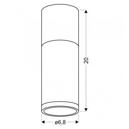 Takbelysning TUBA GU10/15W/230V