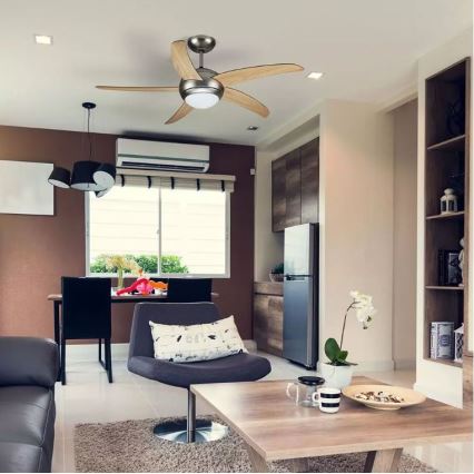 Takfläkt 2xE27/20W/230V Ø 132 cm med fjärrkontroll