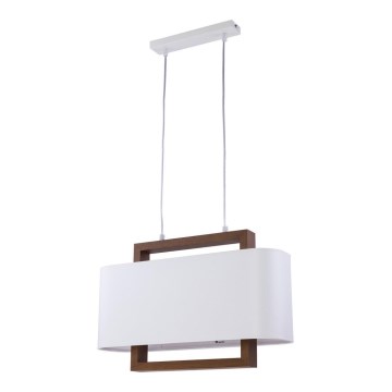 Takkkrona på ett snöre  ARTEMIDA 1xE27/60W/230V vit /brun