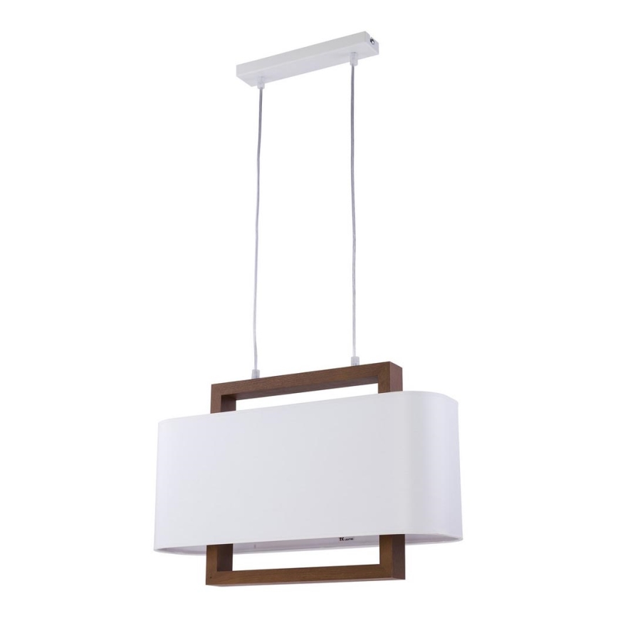 Takkkrona på ett snöre  ARTEMIDA 1xE27/60W/230V vit /brun