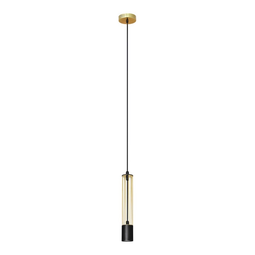 Takkkrona på ett snöre  BARS 1xGU10/20W/230V gyllene /svart 