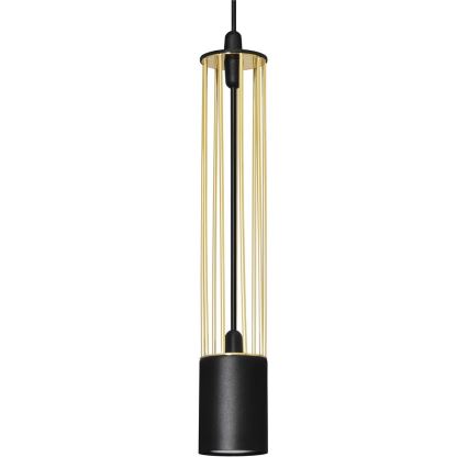 Takkkrona på ett snöre  BARS 1xGU10/20W/230V gyllene /svart 
