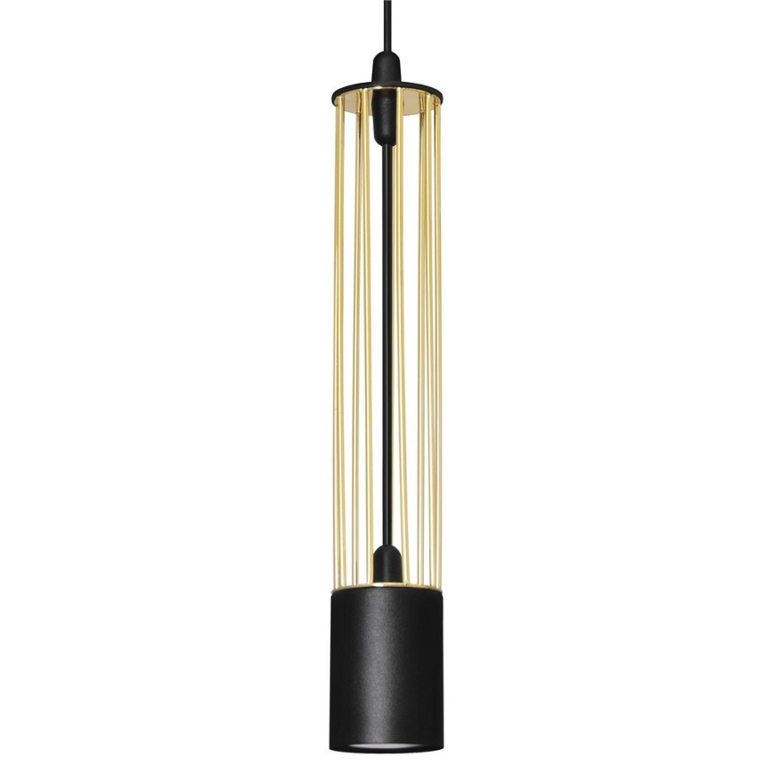 Takkkrona på ett snöre  BARS 1xGU10/20W/230V gyllene /svart 