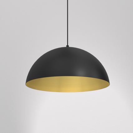 Takkkrona på ett snöre  BETA 1xE27/60W/230V d. 45 cm svart 