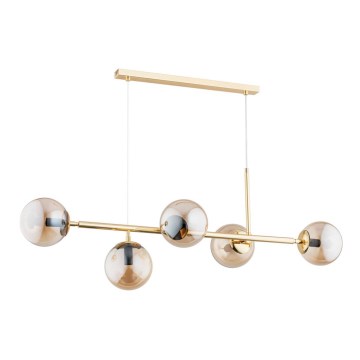 Takkkrona på ett snöre  DANSA 5xE14/10W/230V gold