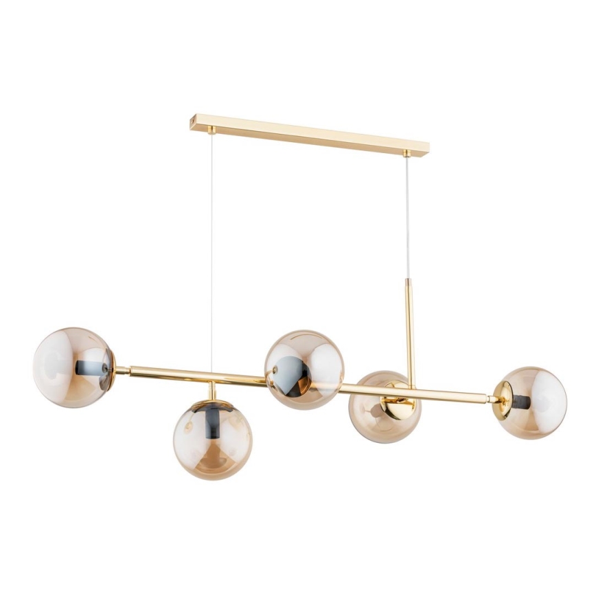 Takkkrona på ett snöre  DANSA 5xE14/10W/230V gold