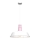 Takkkrona på ett snöre  ENZO 1xE27/60W/230V vit /rosa 