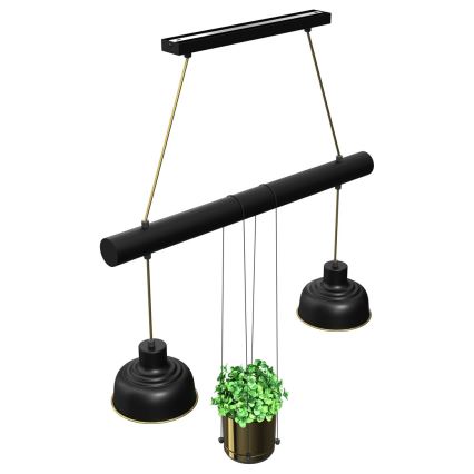 Takkkrona på ett snöre  FLORA 2xE27/60W/230V