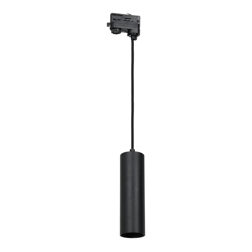 Takkkrona på ett snöre  för  3-phase rail system PIPE 1xGU10/25W/230V svart 