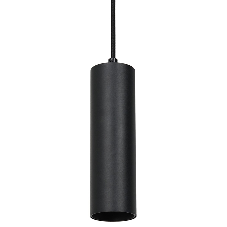 Takkkrona på ett snöre  för  3-phase rail system PIPE 1xGU10/25W/230V svart 