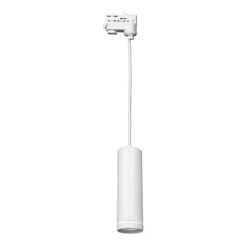 Takkkrona på ett snöre  för  3-phase rail system PIPE 1xGU10/25W/230V vit 