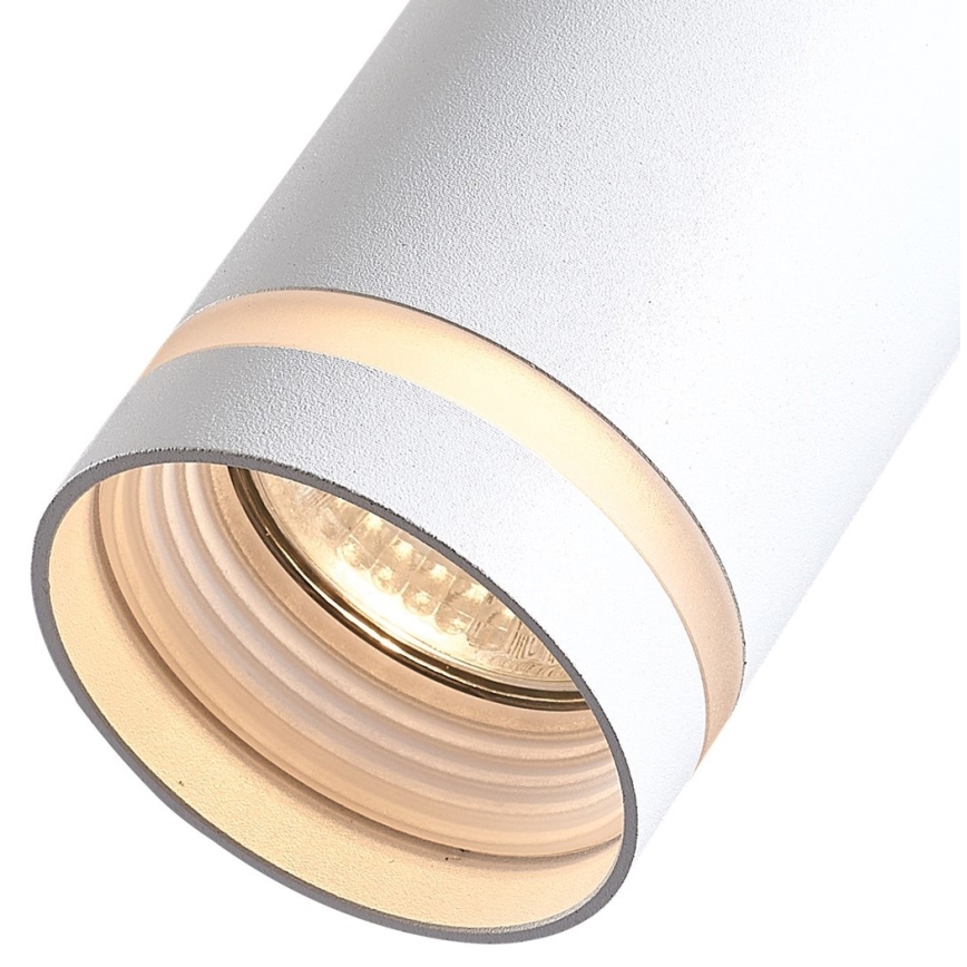 Takkkrona på ett snöre  för  3-phase rail system PIPE 1xGU10/25W/230V vit 