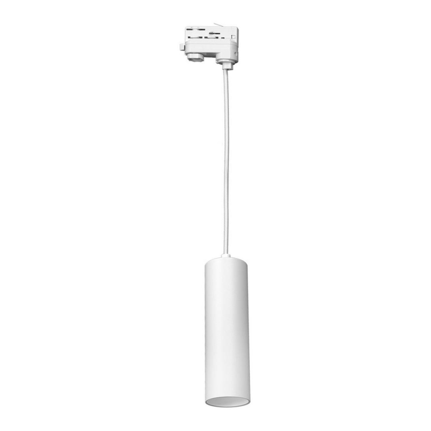 Takkkrona på ett snöre  för  3-phase rail system PIPE 1xGU10/25W/230V vit 