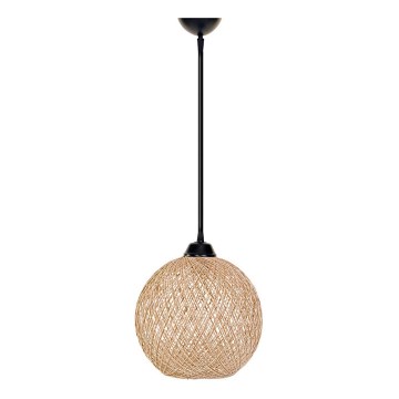 Takkkrona på ett snöre  JUTE 1xE27/60W/230V beige 