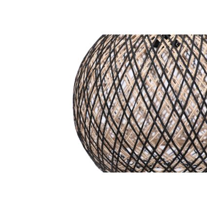 Takkkrona på ett snöre  JUTE 1xE27/60W/230V svart 