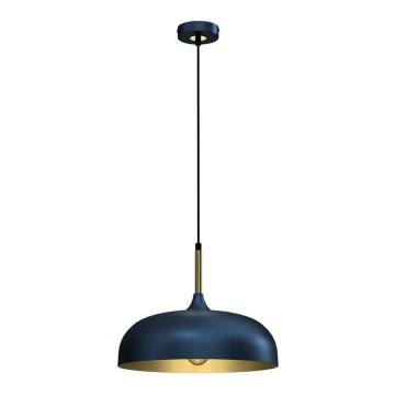 Takkkrona på ett snöre  LINCOLN 1xE27/60W/230V d. 35 cm blå