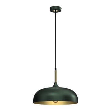 Takkkrona på ett snöre  LINCOLN 1xE27/60W/230V d. 35 cm grön