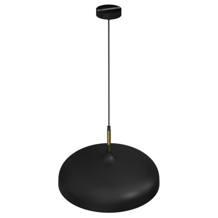 Takkkrona på ett snöre  LINCOLN 1xE27/60W/230V d. 45 cm svart 