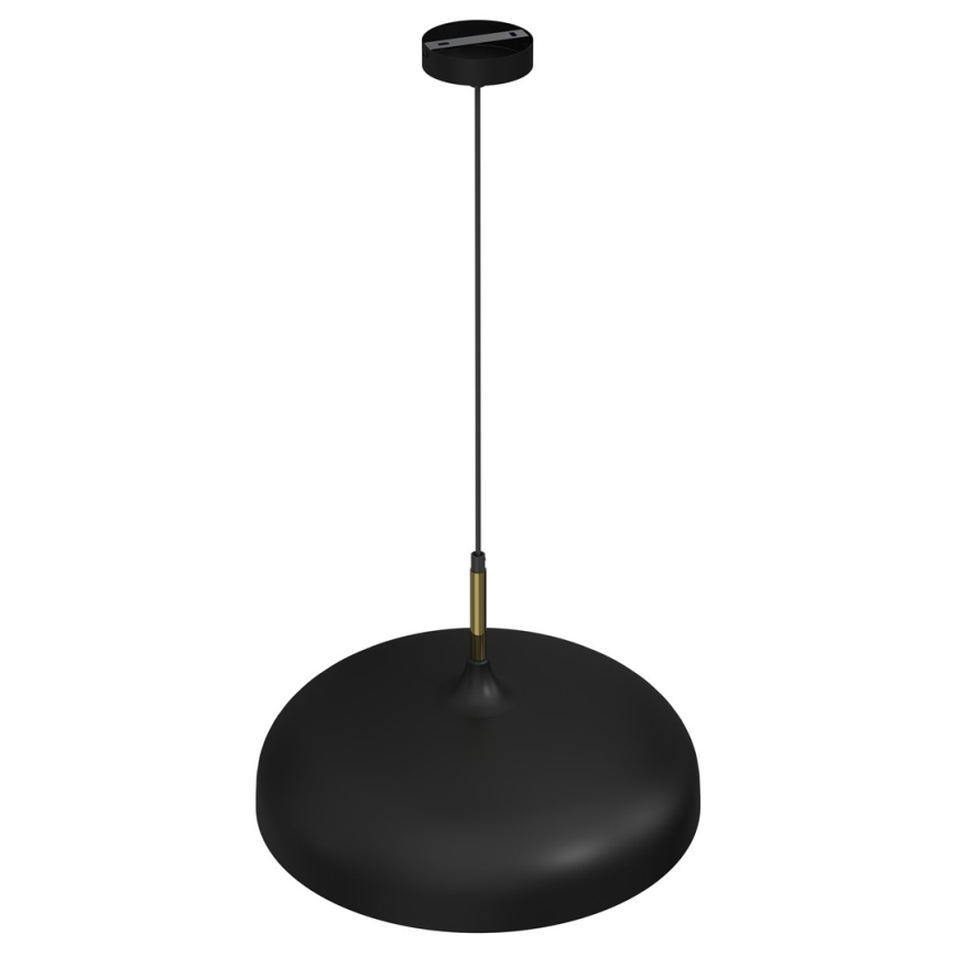 Takkkrona på ett snöre  LINCOLN 1xE27/60W/230V d. 45 cm svart 