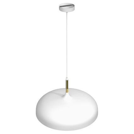 Takkkrona på ett snöre  LINCOLN 1xE27/60W/230V d. 45 cm vit 