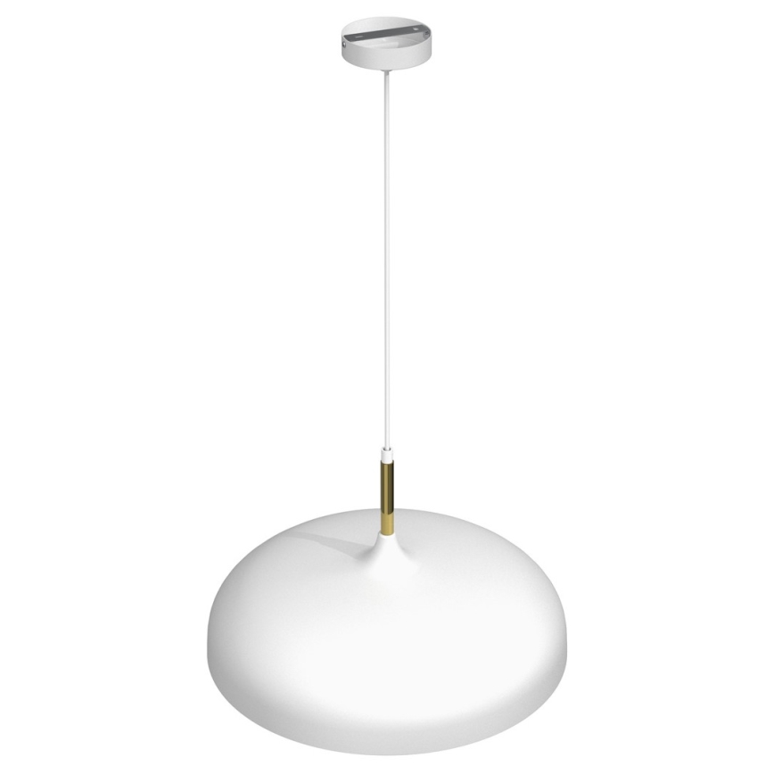 Takkkrona på ett snöre  LINCOLN 1xE27/60W/230V d. 45 cm vit 