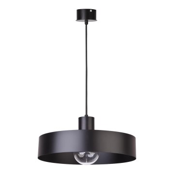 Takkkrona på ett snöre  RIF 1xE27/60W/230V d. 35 cm svart 