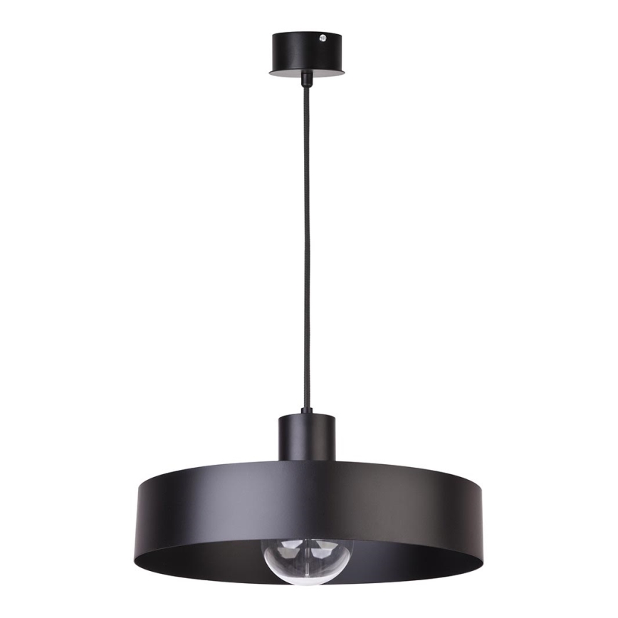 Takkkrona på ett snöre  RIF 1xE27/60W/230V d. 35 cm svart 