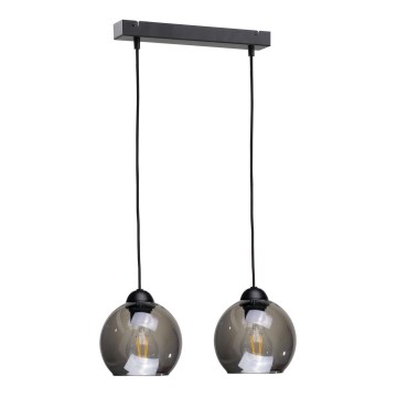 Takkkrona på ett snöre  UNO 2xE27/60W/230V svart