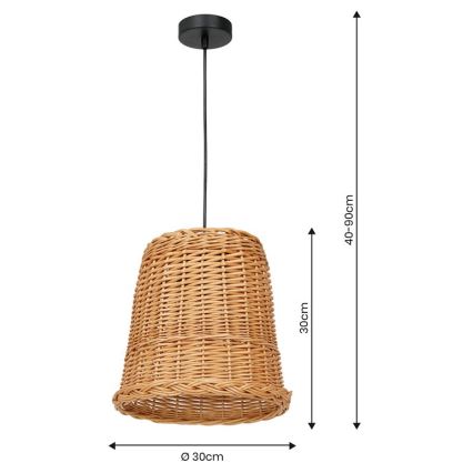 Takkkrona på ett snöre  VIMINI 1xE27/40W/230V rotting 