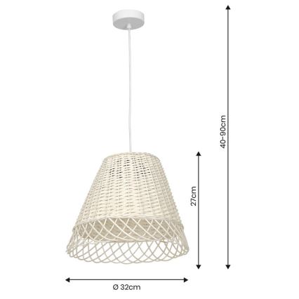 Takkkrona på ett snöre  VIMINI 1xE27/40W/230V rotting 