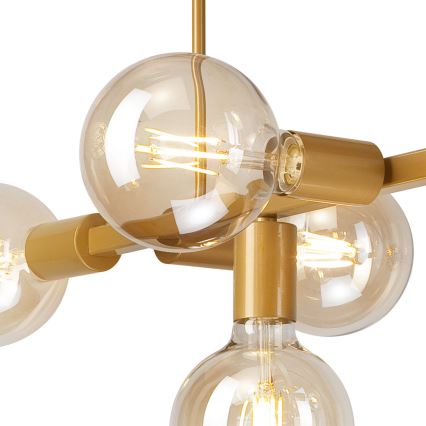 Takkrona  on a pole ASTRID 8xE27/60W/230V gold