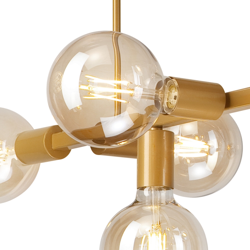 Takkrona  on a pole ASTRID 8xE27/60W/230V gold