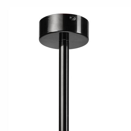 Takkrona  on a pole TARO 1xE27/60W/230V svart 