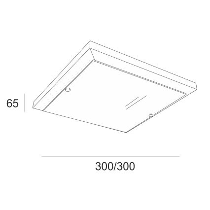 Taklampa 1xE27/60W/230V bok
