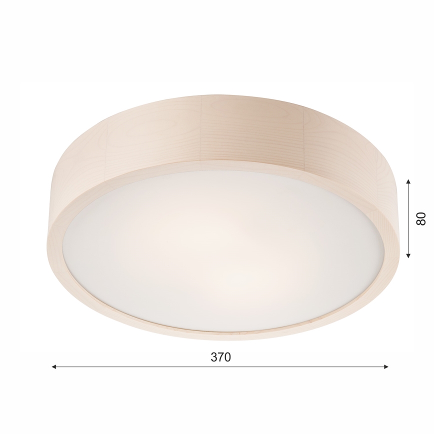 Taklampa 2xE27/60W/230V tall - FSC certifierade