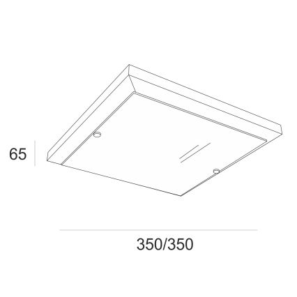 Taklampa 2xE27/60W/230V bok - FSC certifierade