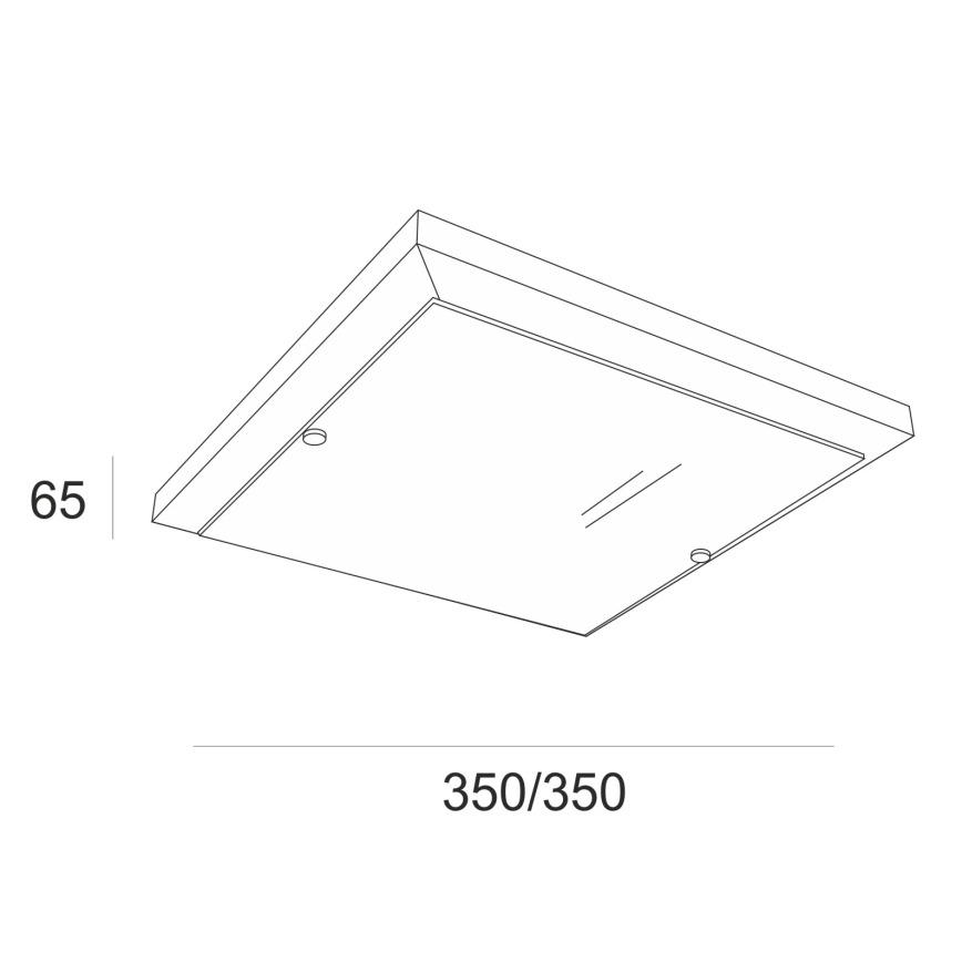 Taklampa 2xE27/60W/230V bok - FSC certifierade