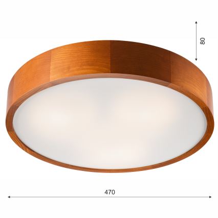 Taklampa 3xE27/60W/230V furu