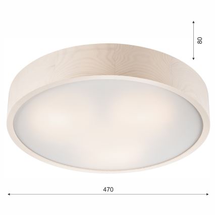 Taklampa 3xE27/60W/230V tall - FSC certifierade