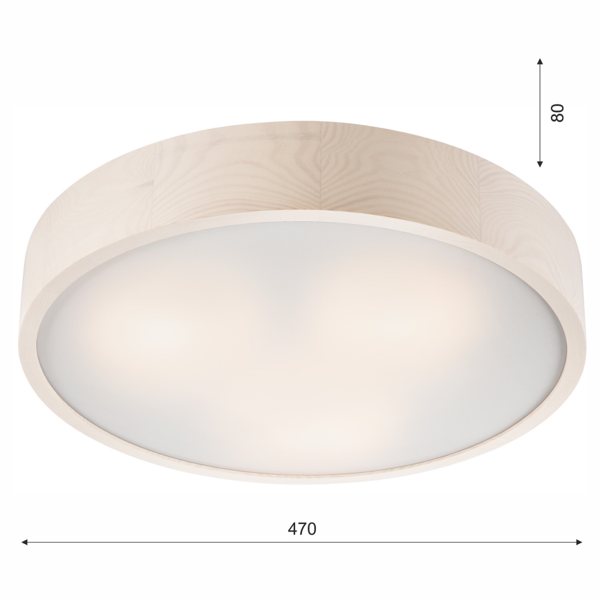 Taklampa 3xE27/60W/230V tall - FSC certifierade