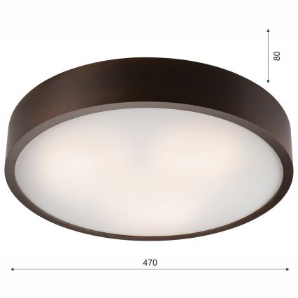 Taklampa 3xE27/60W/230V tall