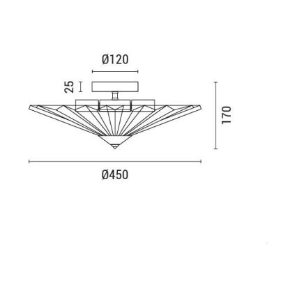 Taklampa 5xE14/15W/230V vit