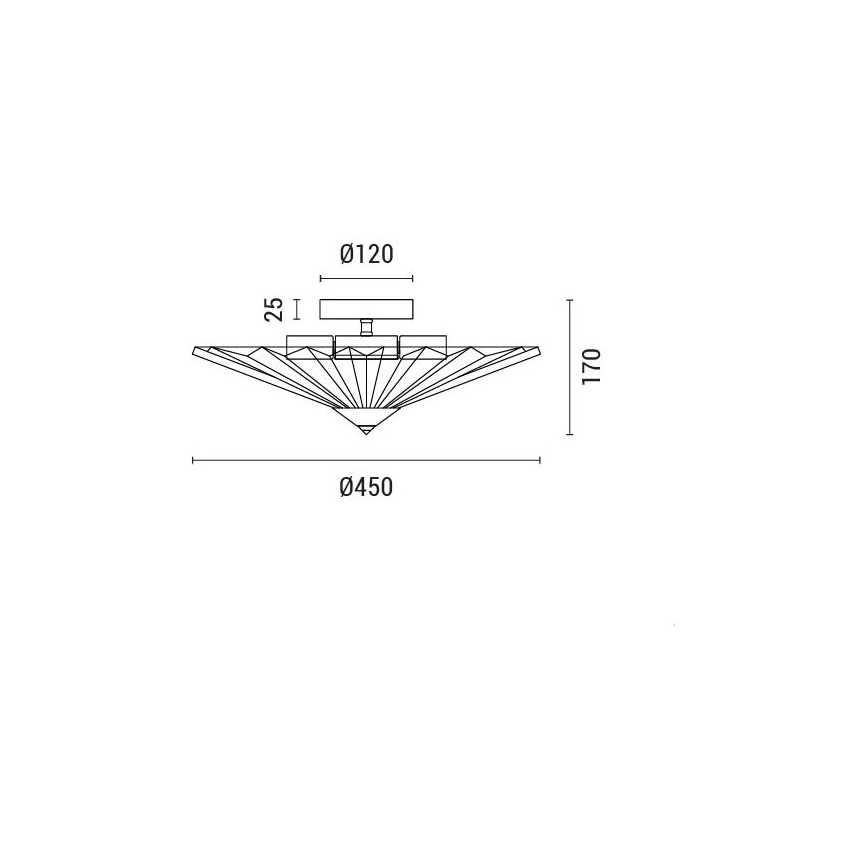 Taklampa 5xE14/15W/230V vit