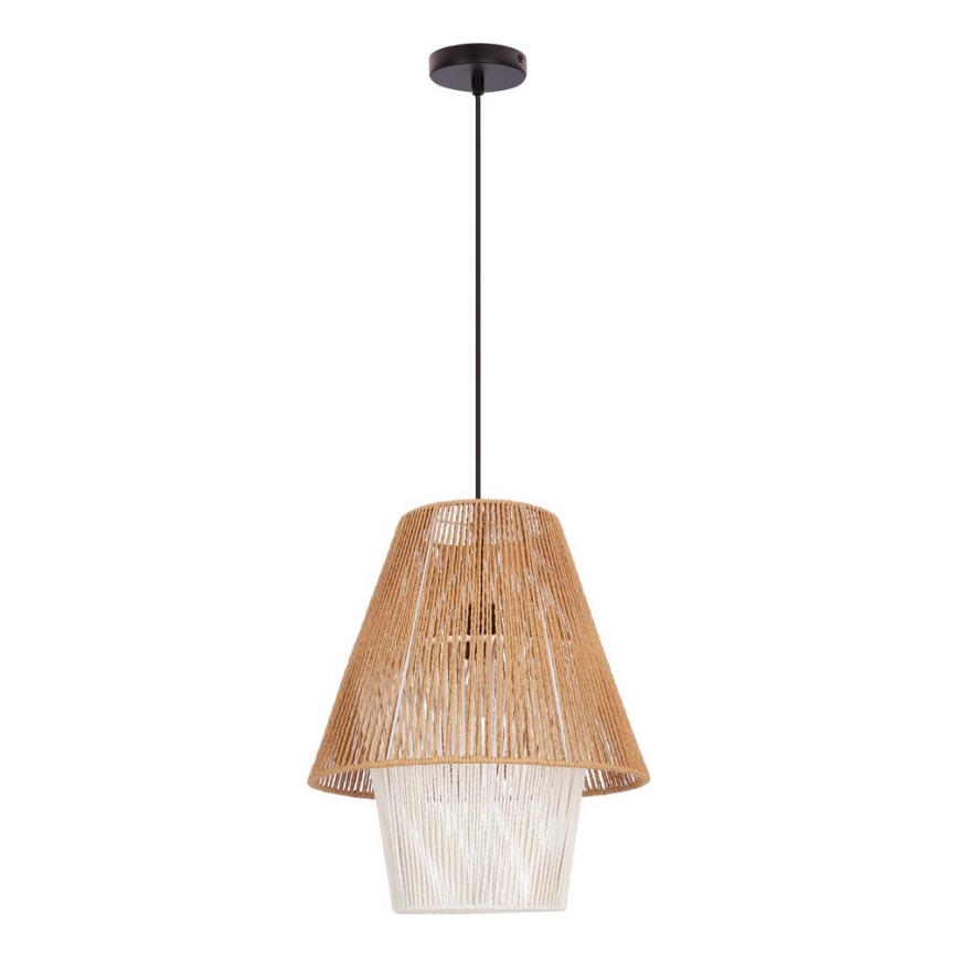 Taklampa AFRICA 1xE27/40W/230V Ø 40 cm brun/beige
